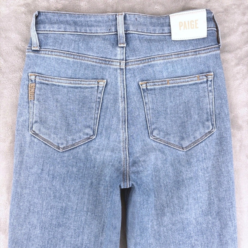 PAIGE Margot Ankle Peg Jeans Womens 25 (Fits 25x28) Light Blue High Rise Skinny